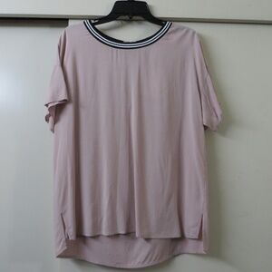 DR2 by Daniel Rainn Trim Drop Sleeve Blouse Pink Medium NWT